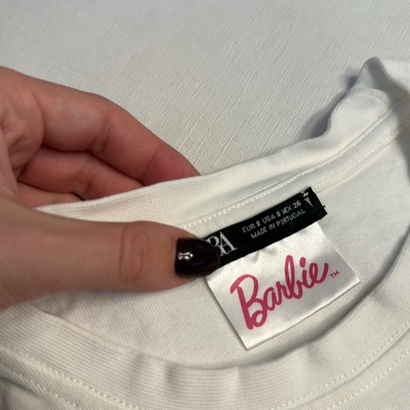 NWOT Zara Barbie Iconic T-shirt - Striped Swimsuit Tee - Picture 2 of 6